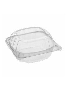 DART - C57 ClearSeal Hinged Lid Plastic Container 6" x 5 13/16" x 3" - 500/Case
